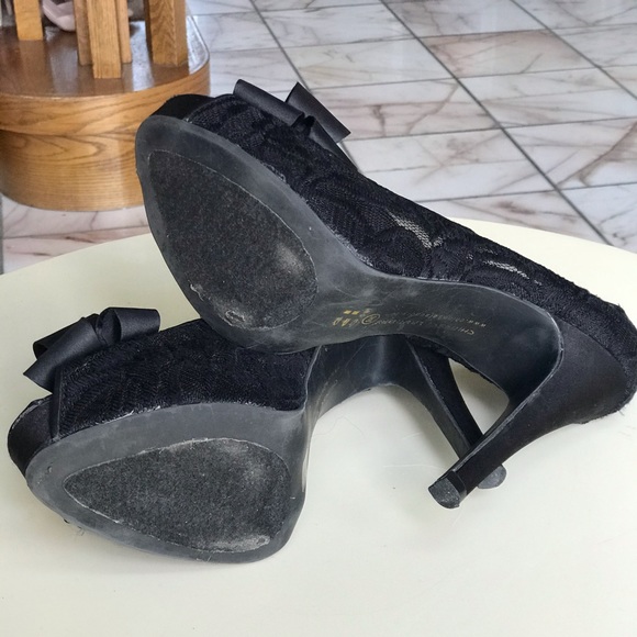 Chinese Laundry Black Lace Open Toe Heel - Picture 5 of 5